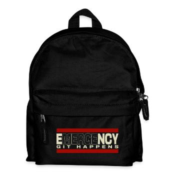Nerd geek emergency git happens - Kids' Backpack - black - Front
