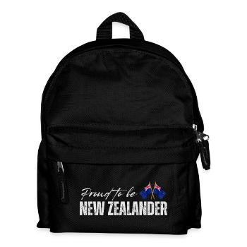 Neuseeländer stolz, ich liebe Neuseeland - Kinder Rucksack - Schwarz - Vorne