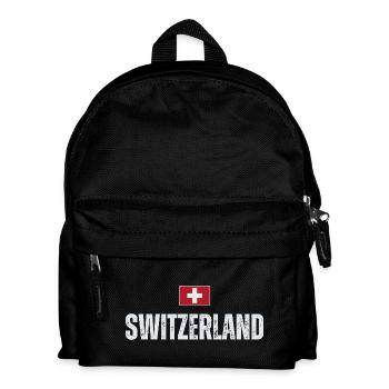 Ich liebe die Schweiz, Schweizer Patriot - Kinder Rucksack - Schwarz - Vorne
