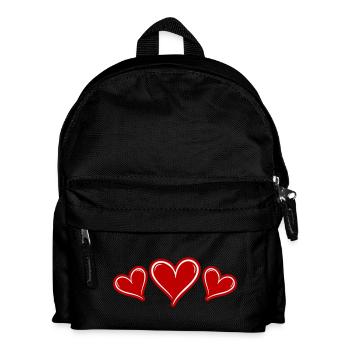 Ligne de cœur Amour du cœur - Sac à dos Enfant - noir - Devant