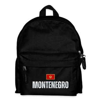 Flag of Montenegro, I love Montenegro - Kids' Backpack - black - Front