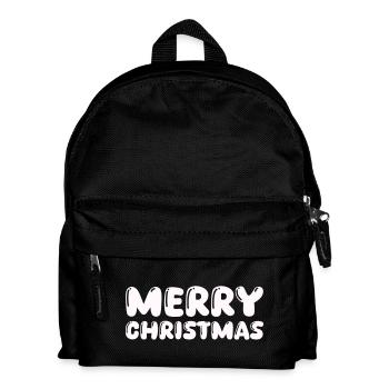 Cuddly Merry Christmas lettering - Kids' Backpack - black - Front
