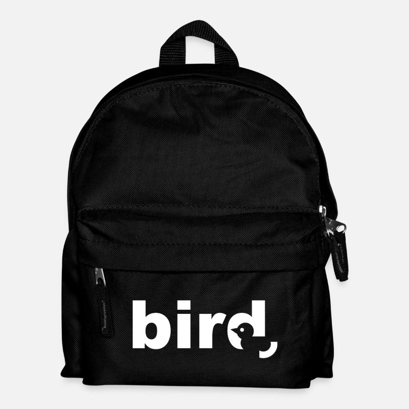 Bird Texte Blanc - Sac à dos Enfant - noir