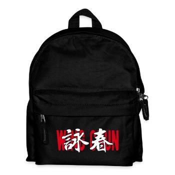 Wing Chun Chinesische Kampfkunst - Kinder Rucksack - Schwarz - Vorne