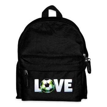 Amour du football Design balle rond - Sac à dos Enfant - noir - Devant