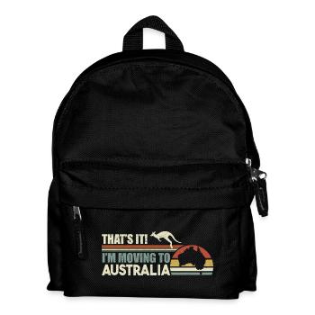 Australien Ich ziehe zu Australien Tourismus - Kinder Rucksack - Schwarz - Vorne