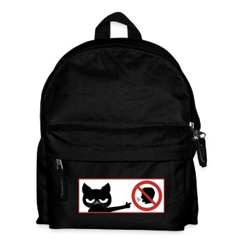 katze, hals Maul - Kinder Rucksack - Schwarz - Vorne