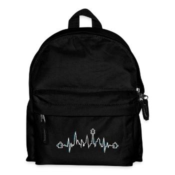 Herzschlag Puzzle - Kinder Rucksack - Schwarz - Vorne