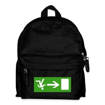 Schlendern aus der Kneipe  - Kinder Rucksack - Schwarz - Vorne