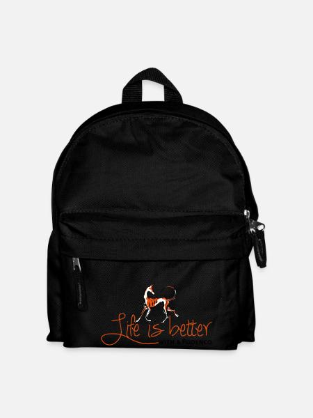 Life is better - Podenco - Kids' Backpack - black