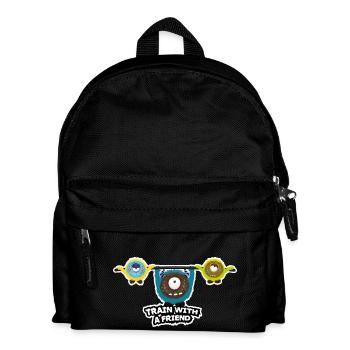 Work out with a friend - Kids' Backpack - black - Front