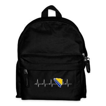 I love Bosnia and Herzegovina - heartbeat - Kids' Backpack - black - Front