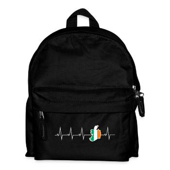 I love Ireland - heartbeat - Kids' Backpack - black - Front