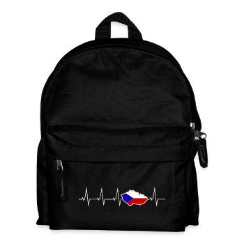 I love Czech Republic - heartbeat - Kids' Backpack - black - Front