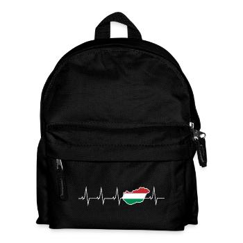 Ich liebe Ungarn - Herzschlag - Kinder Rucksack - Schwarz - Vorne