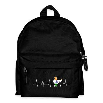 I love India - heartbeat - Kids' Backpack - black - Front