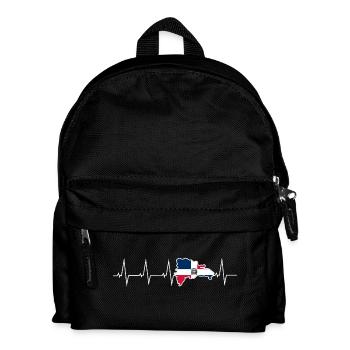 I love Dominican Republic - heartbeat - Kids' Backpack - black - Front