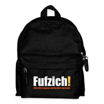 fufzisch 50 Jahre Geburtstag deutlich sprechen - Kinder Rucksack - Schwarz - Vorne