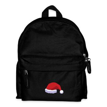 Weihnachtsmütze - Kinder Rucksack - Schwarz - Vorne