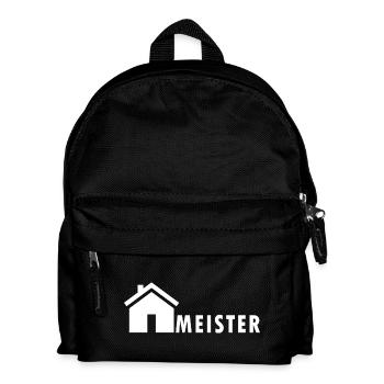 Hausmeister Design - Kinder Rucksack - Schwarz - Vorne