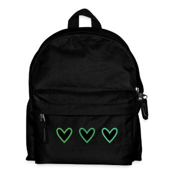 HEART. HEARTS. VALENTINE'S DAY. LOVE. LOVE - Kids' Backpack - black - Front