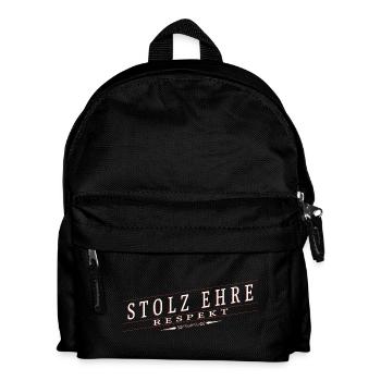 Stolz, Ehre, Respekt - Kinder Rucksack - Schwarz - Vorne