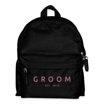 Bräutigam Est. 2023 Verlobungsgeschenk Hochzeit des Bräutigams - Kinder Rucksack - Schwarz - Vorne