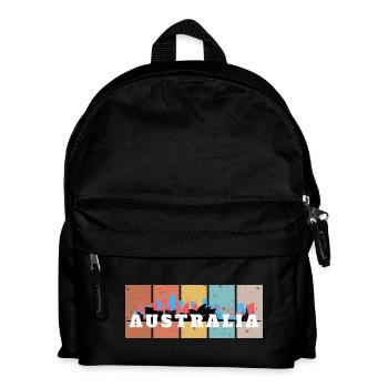 Australia Skyline Panels - Kids' Backpack - black - Front