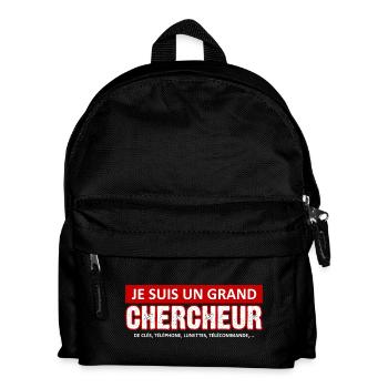 je suis un grand chercheur - Sac à dos Enfant - noir - Devant