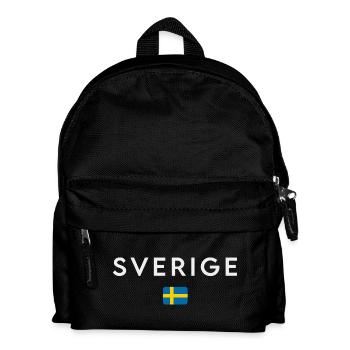 Flagge von Schweden, schwedischer Stolz - Kinder Rucksack - Schwarz - Vorne