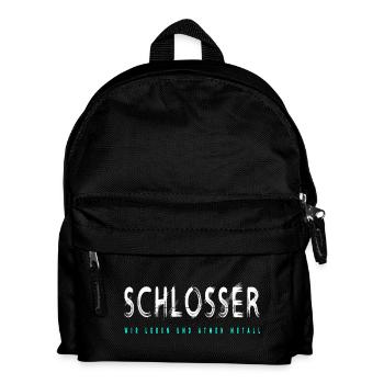 Schlosser Handwerker Design - Kinder Rucksack - Schwarz - Vorne