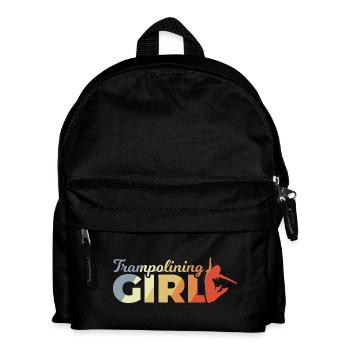 Funny trampoline girl - Kids' Backpack - black - Front