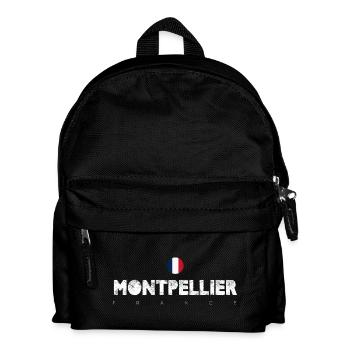 Montpellier, Frankreich Stadt-Wortzeichen - Kinder Rucksack - Schwarz - Vorne