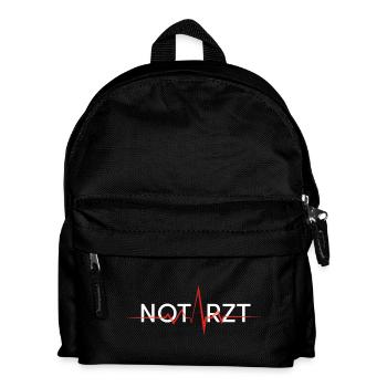 notarzt schriftzug rettung doc w - Kinder Rucksack - Schwarz - Vorne