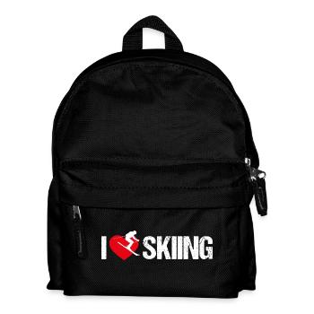 I love skiing - Kinder Rucksack - Schwarz - Vorne