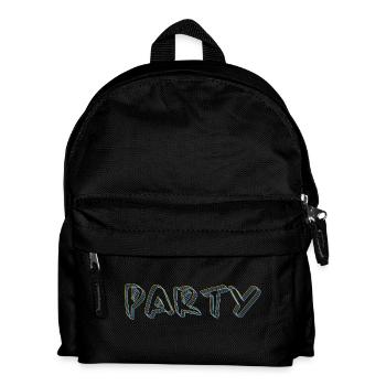 Party #party, Party tshirt - Kids' Backpack - black - Front
