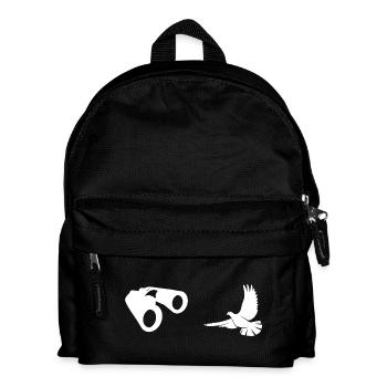 Minimalist Bird Watching Silhouette - Kids' Backpack - black - Front