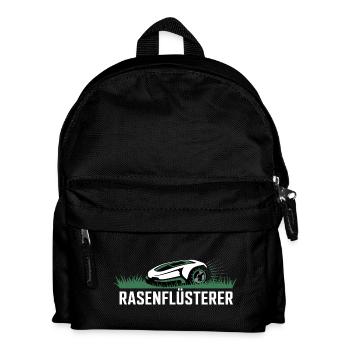 Rasenflüsterer Garten Rasenmäher Rasenflüsterer - Kinder Rucksack - Schwarz - Vorne