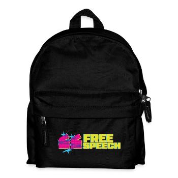 Lebendiges Graffiti-T-Shirt-Design mit freier Rede - Kinder Rucksack - Schwarz - Vorne