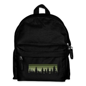 Wald Natur Bäume Naturliebhaber Waldliebhaber - Kinder Rucksack - Schwarz - Vorne