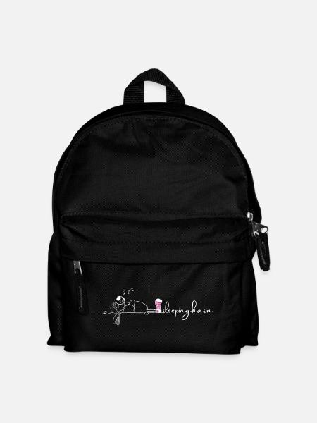 Sleeping Häsin - Kinder Rucksack - Schwarz