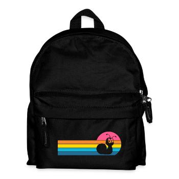 Schnecke - Kinder Rucksack - Schwarz - Vorne