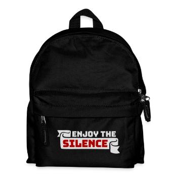 Enjoy The Silence Saying Calm Silence Introvert - Kids' Backpack - black - Front