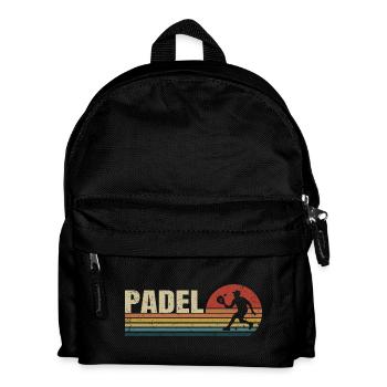 Padel Retro Sunset - Kinder Rucksack - Schwarz - Vorne