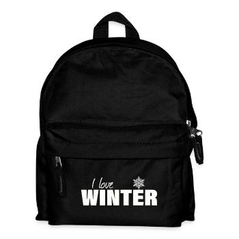 I LOVE WINTER - Kinder Rucksack - Schwarz - Vorne