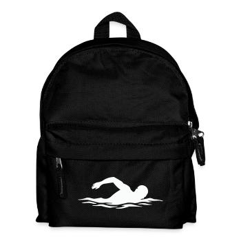 Silhouette de nageurs dans l’eau - Sac à dos Enfant - noir - Devant
