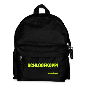 SCHLOOFKOPP - Kinder Rucksack - Schwarz - Vorne