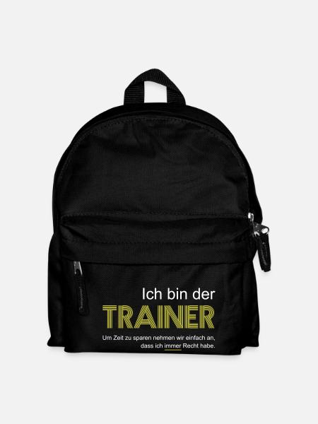 Trainer T-Shirt - Kinder Rucksack - Schwarz