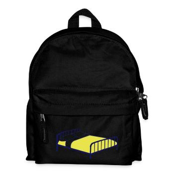 Lit chambre lit idée de cadeau dormir - Sac à dos Enfant - noir - Devant