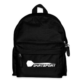Dartsport Schriftzug mit Pfeil - Kinder Rucksack - Schwarz - Vorne